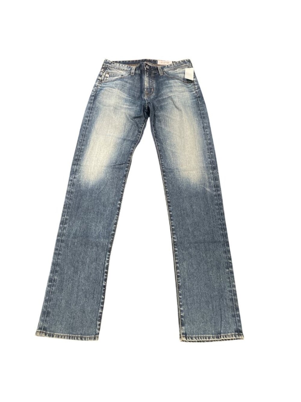 AG Tellis Modern Slim Jean Mens 32x35 Light Medium Wash Distressed AG-ED Denim